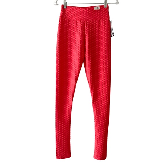 Rue 21 Women’s Pink Cinched Detail Scrunch Butt Leggings - Picture 1 of 9